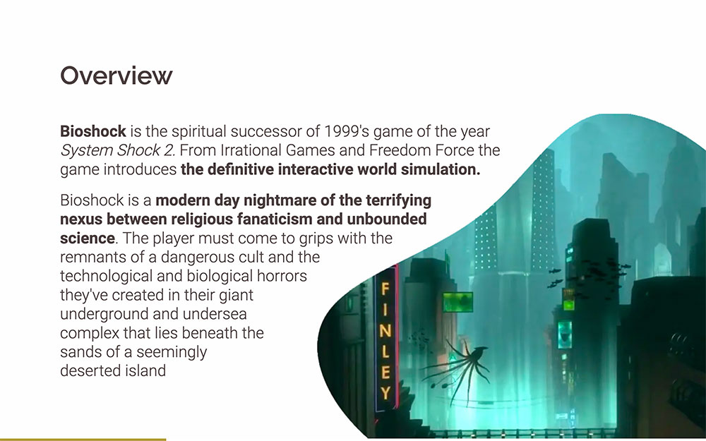 Bioshock Game Pitch Template Free PDF PPT Download Slidebean